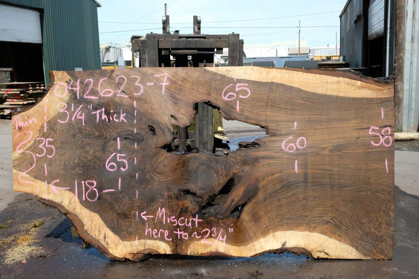 Oregon Black Walnut Slab 042623-07