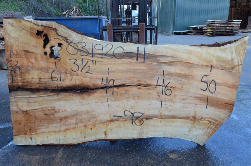 Big Leaf Maple Slab 031920-11