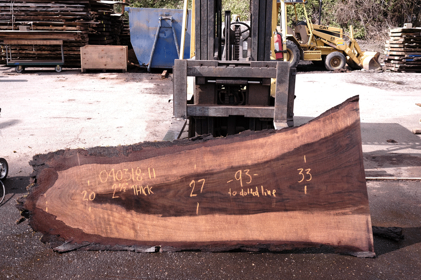 Oregon Black Walnut Slab 040318-11