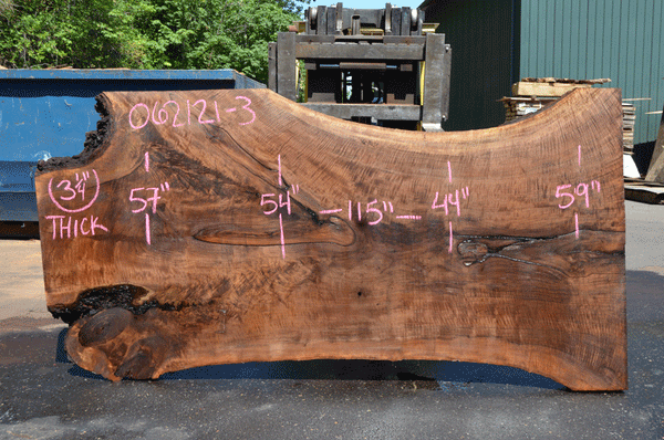 Oregon Black Walnut Slab 062121-03