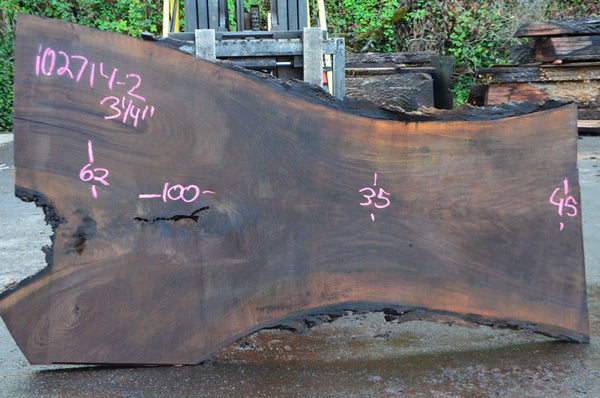 Oregon Black Walnut Slab 102714-02