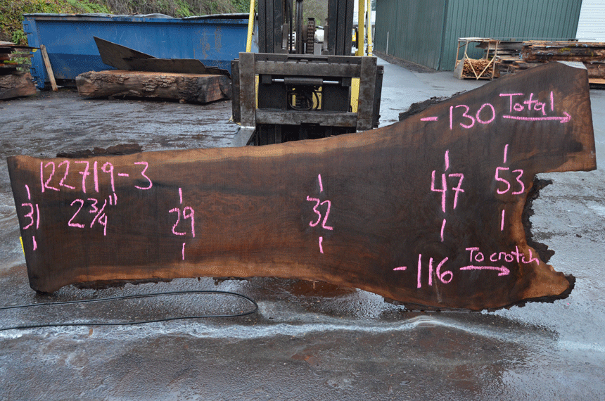 Oregon Black Walnut Slab 122719-03