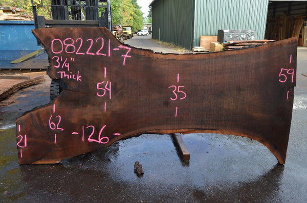 Oregon Black Walnut Slab 082221-07