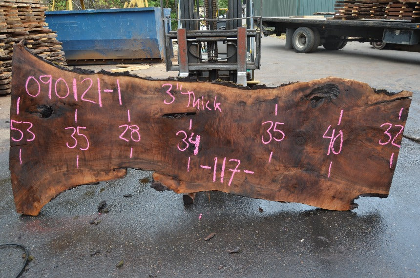 Oregon Black Walnut Slab 090121x-01
