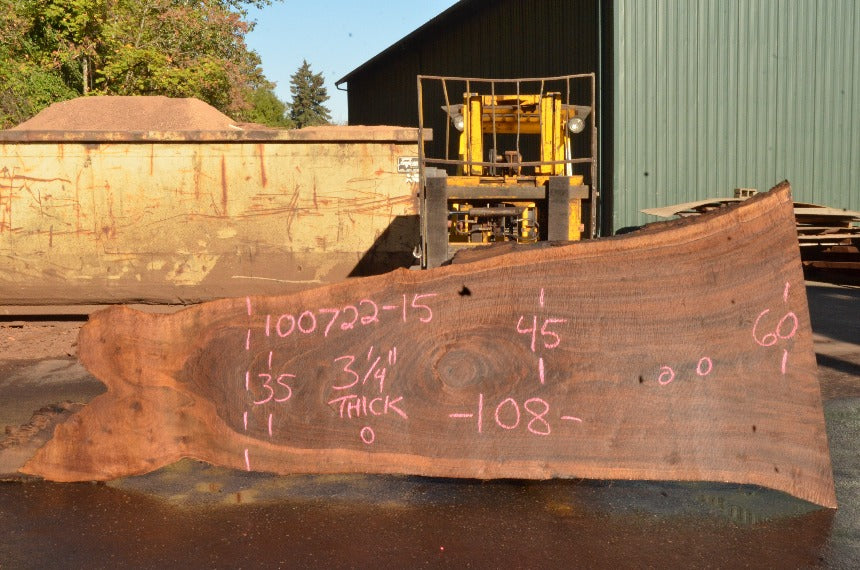 Oregon Black Walnut Slab 100722-15