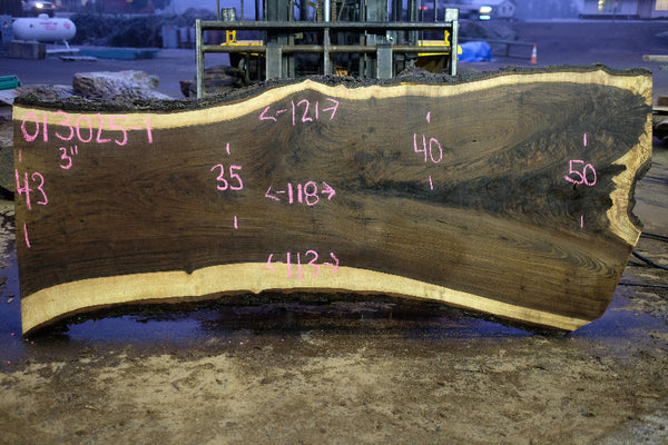 Oregon Black Walnut Slab 013025-1