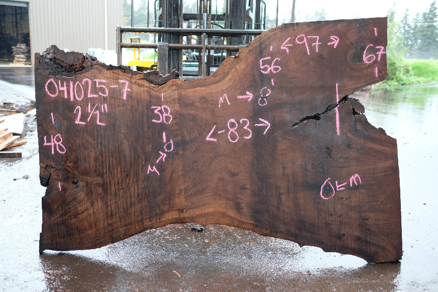 Oregon Black Walnut Slab 041025-07