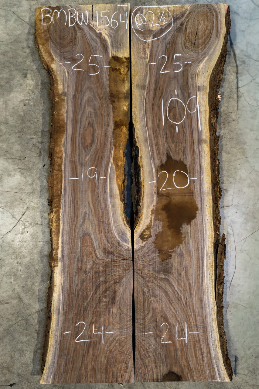 Oregon Black Walnut Bookmatch BMBW-1564