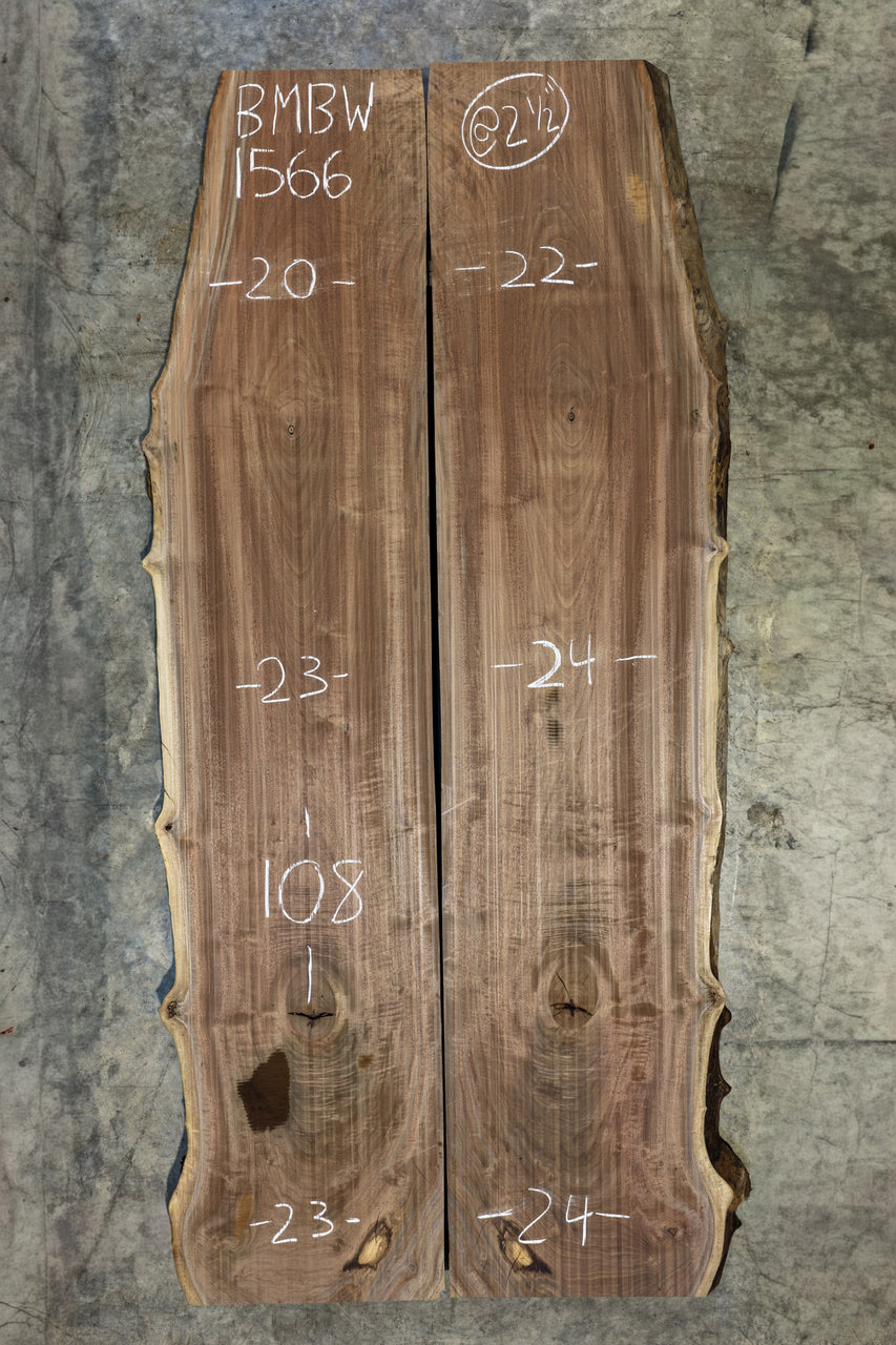 Oregon Black Walnut Bookmatch BMBW-1566
