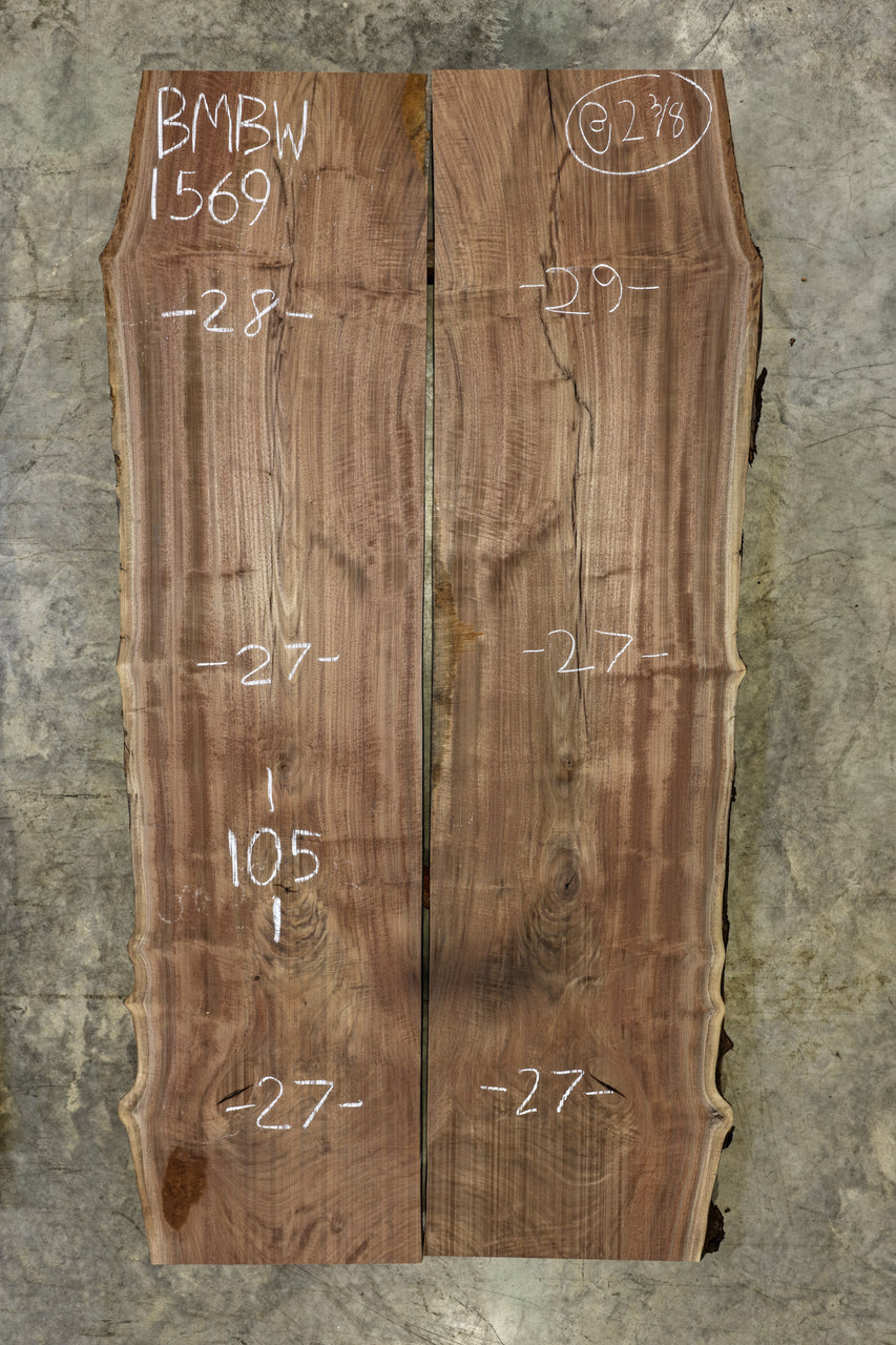 Oregon Black Walnut Bookmatch BMBW-1569