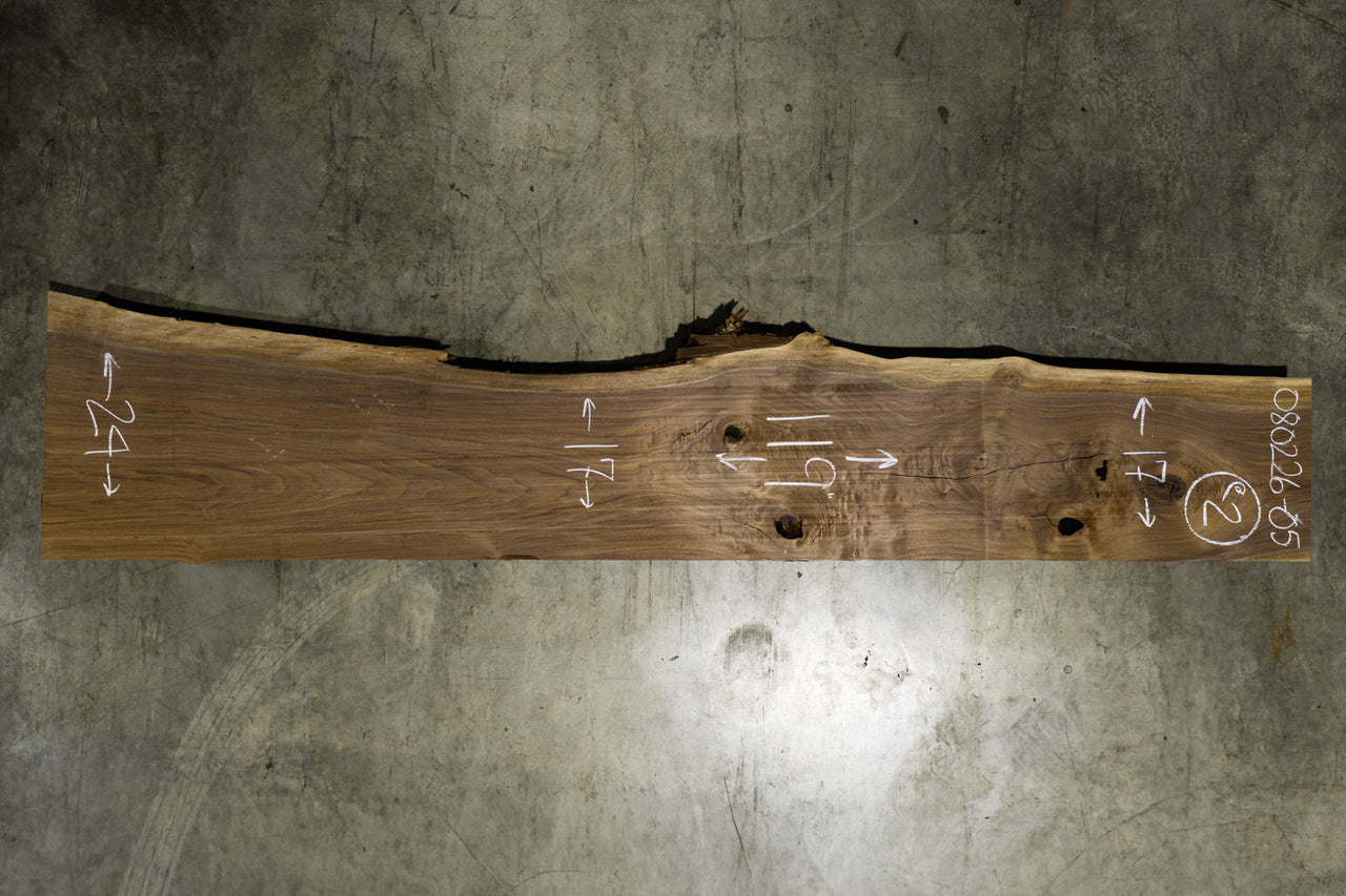Oregon Black Walnut Slab 080226-05