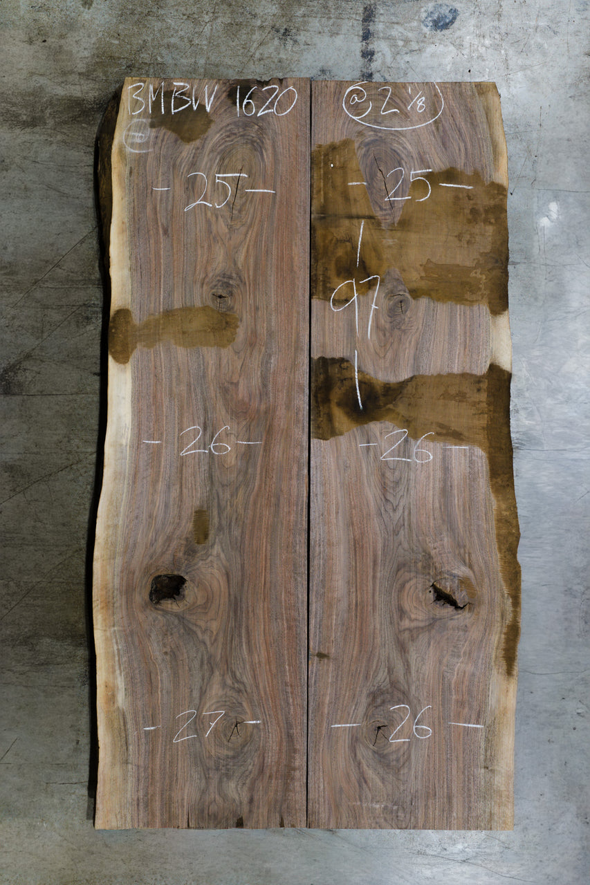 Oregon Black Walnut Bookmatch BMBW-1620