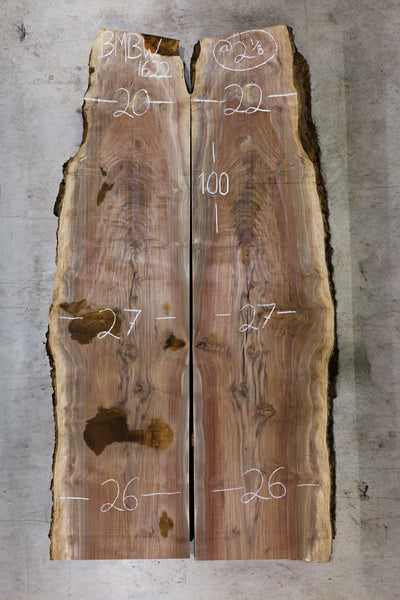 Oregon Black Walnut Bookmatch BMBW-1622