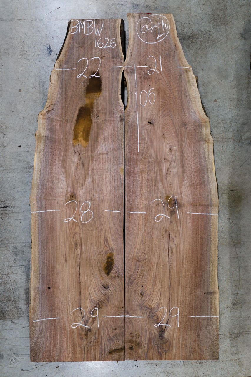 Oregon Black Walnut Bookmatch BMBW-1626