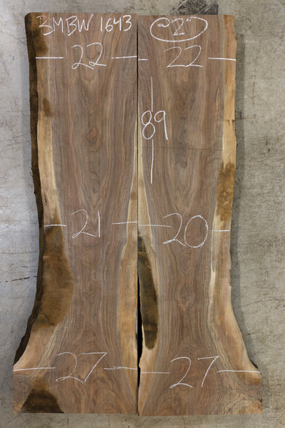 Oregon Black Walnut Bookmatch BMBW-1643