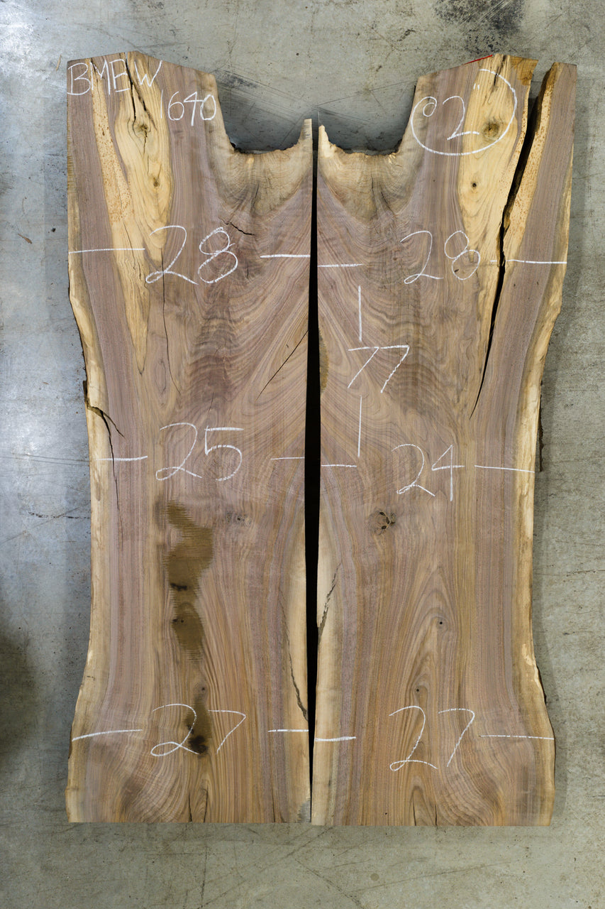 Oregon Black Walnut Bookmatch BMBW-1640
