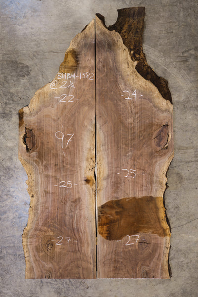 Oregon Black Walnut Bookmatch BMBW-1582