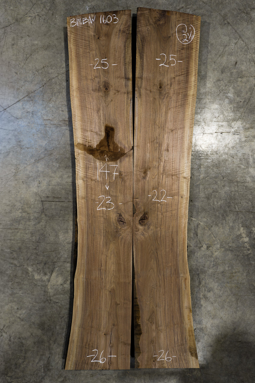 Oregon Black Walnut Bookmatch BMBW-1603