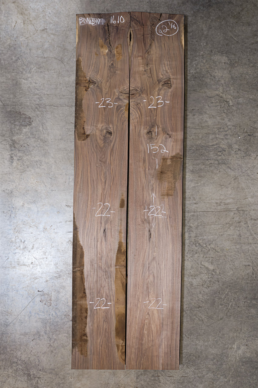 Oregon Black Walnut Bookmatch BMBW-1610