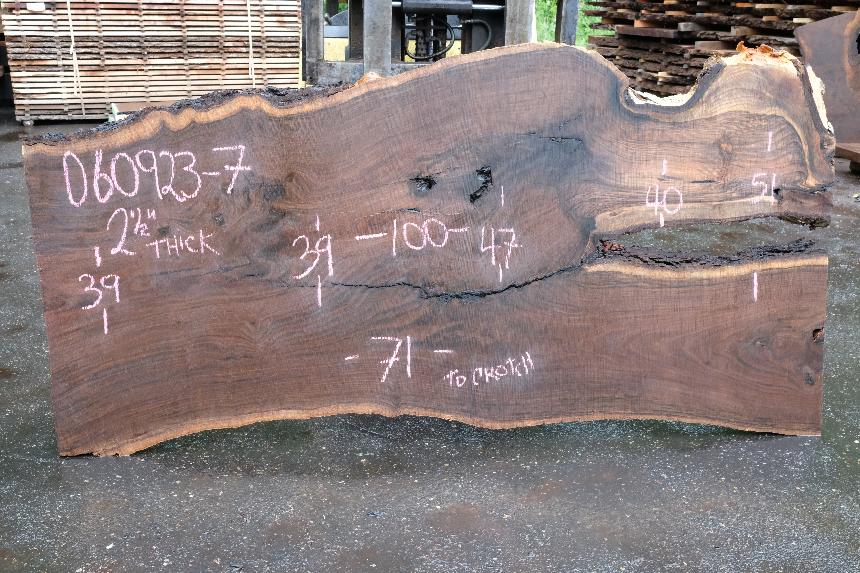 Oregon Black Walnut Slab 060923-07