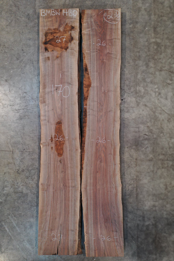 Oregon Black Walnut Bookmatch BMBW-1480
