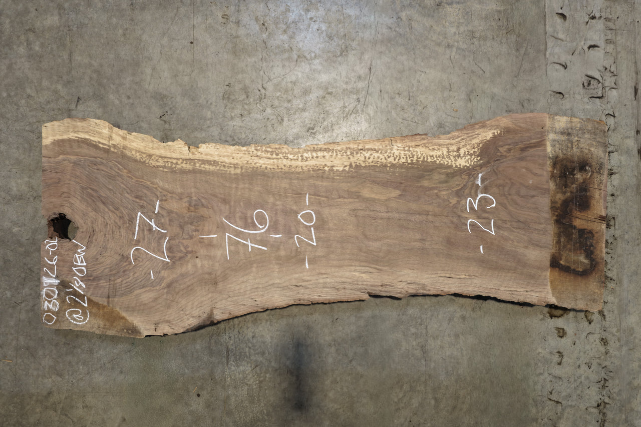Oregon Black Walnut Slab 030126-02