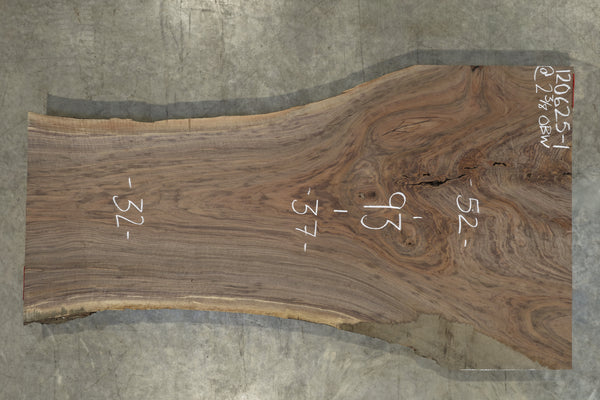 Oregon Black Walnut Slab 120625-1