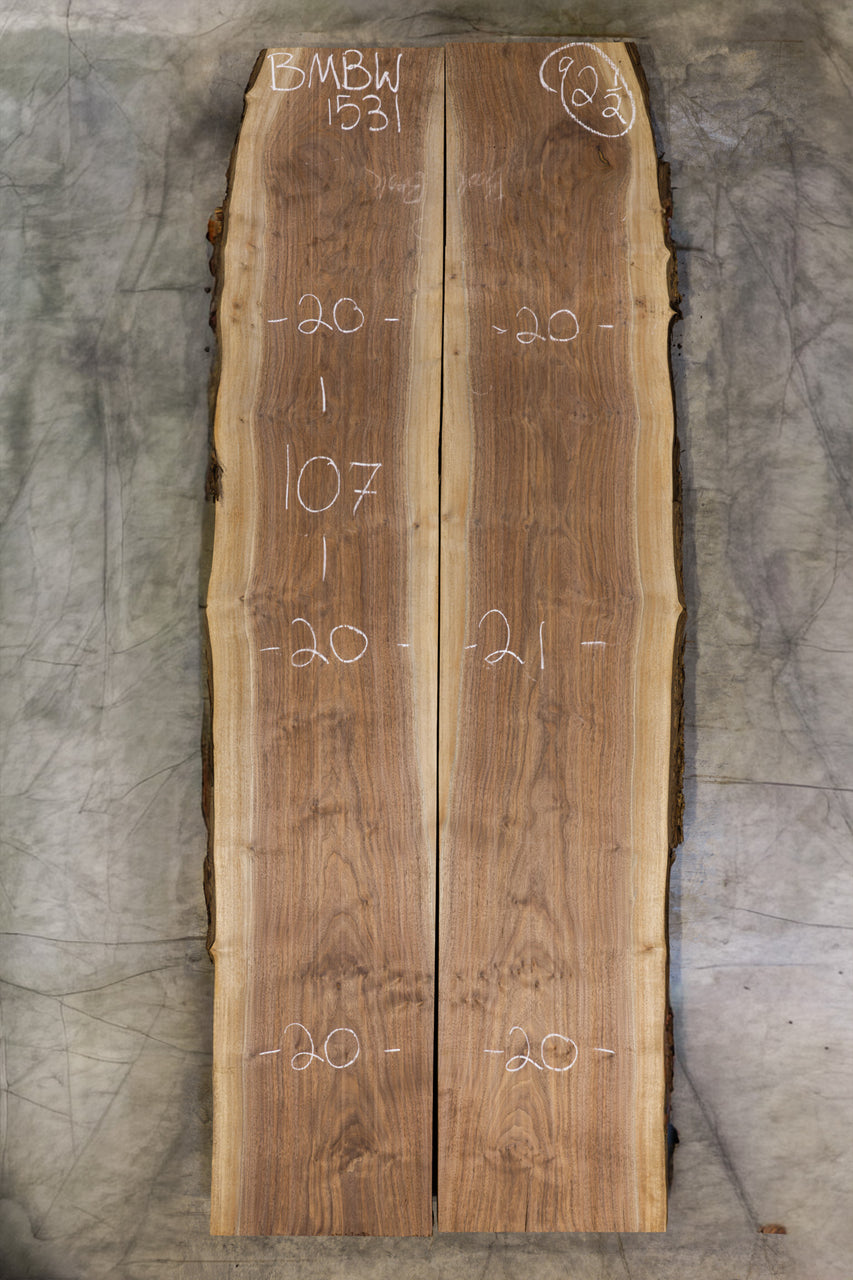 Oregon Black Walnut Bookmatch BMBW-1531