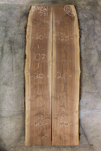 Oregon Black Walnut Bookmatch BMBW-1531