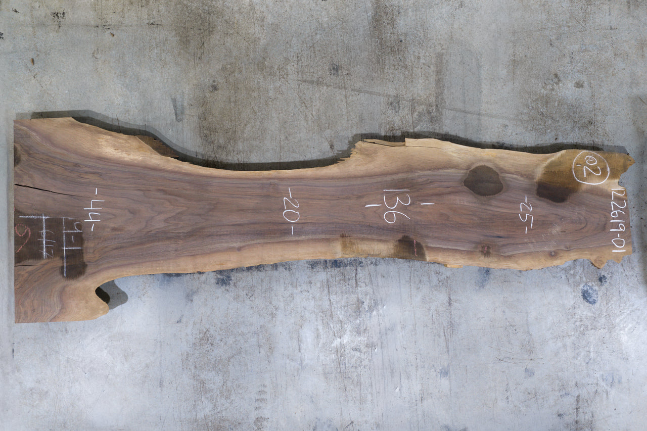 Oregon Black Walnut Slab 122619-01