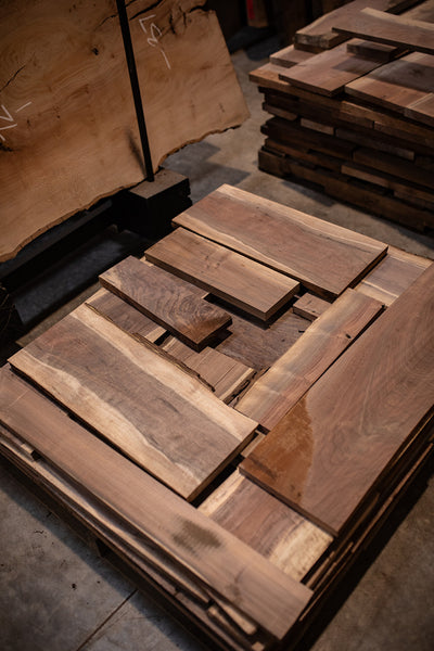 Oregon Black Walnut Shorts (Cutoffs) by the Pallet (250lbs)