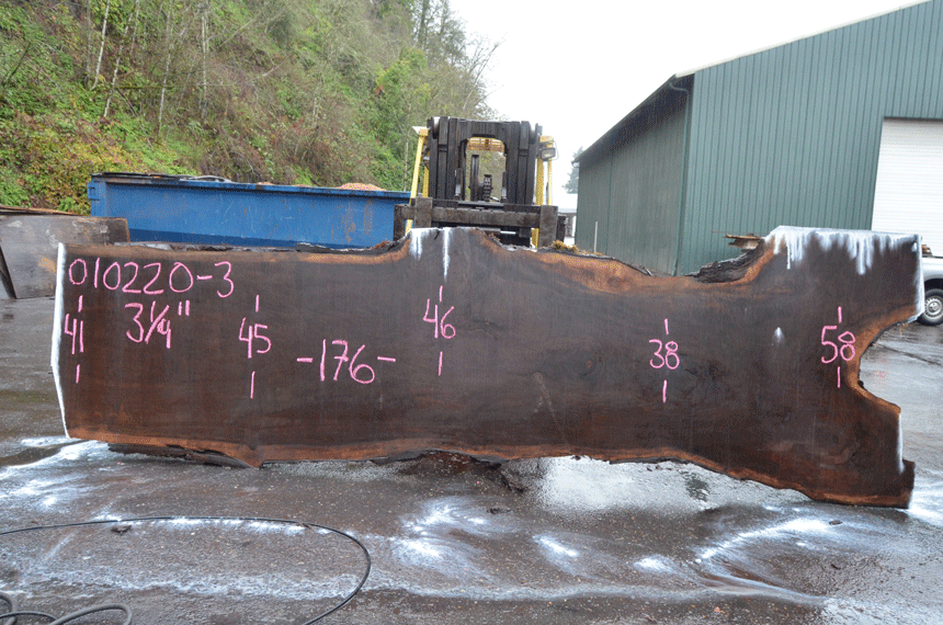 Oregon Black Walnut Slab 010220-03