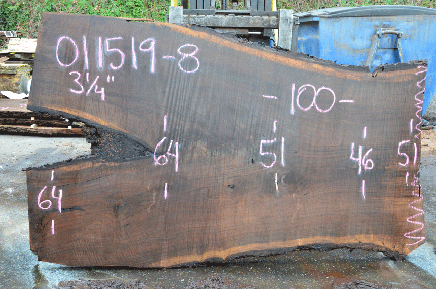 011519-08 Oregon Black Walnut Slab