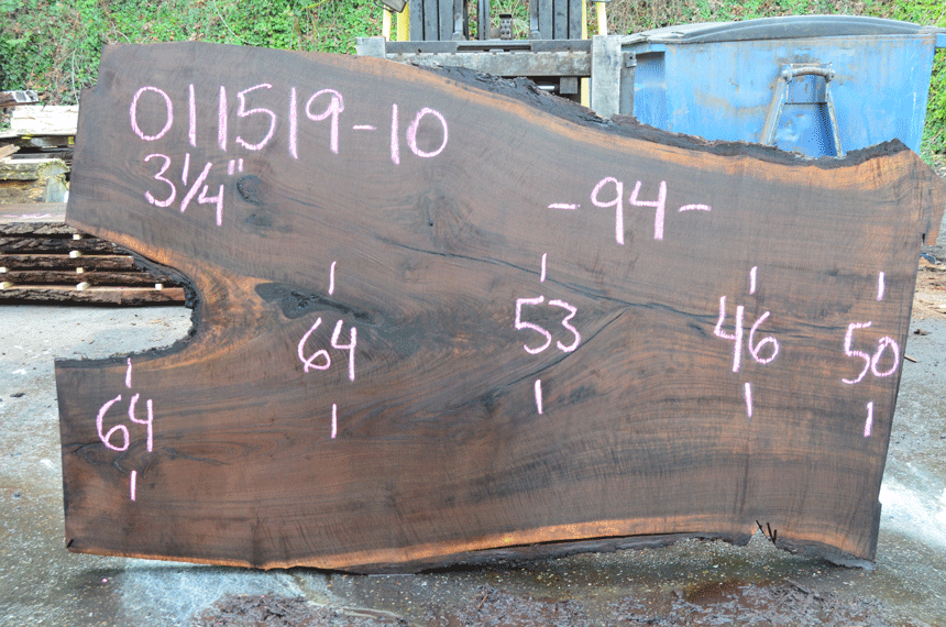 011519-10 Oregon Black Walnut Slab