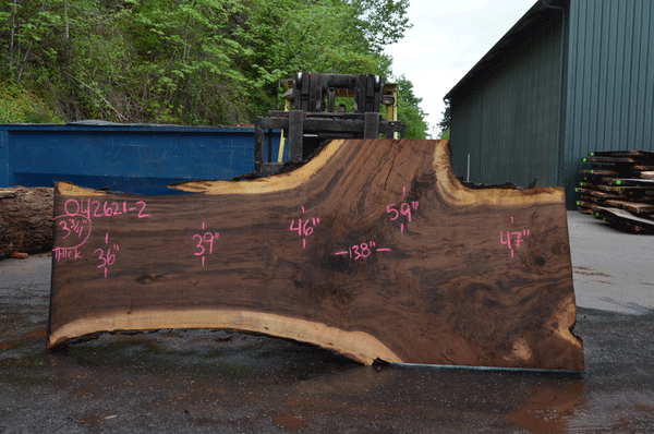 Oregon Black Walnut Slab 042621-02