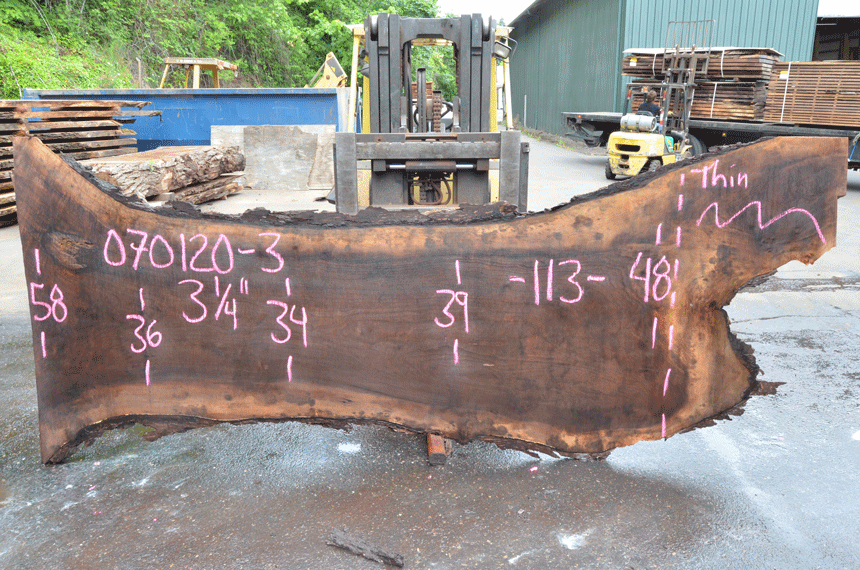 Oregon Black Walnut Slab 070120-03