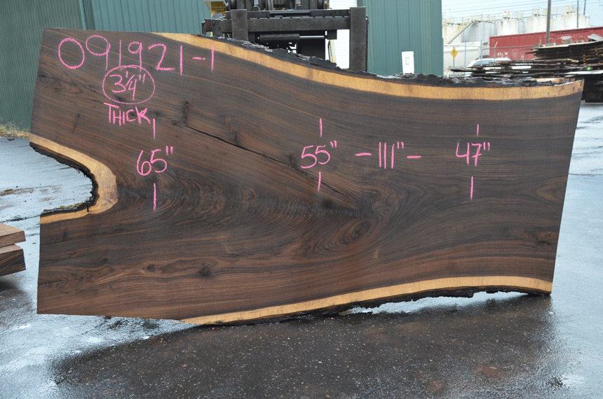 Oregon Black Walnut Slab 091921-01