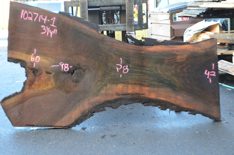 Oregon Black Walnut Slab 102714-01