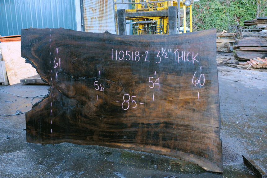 110518-02 Oregon Black Walnut Slab