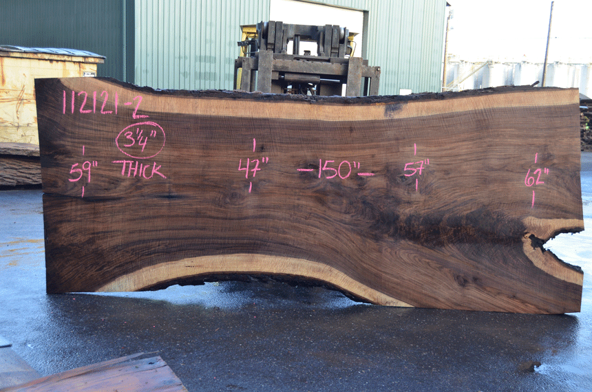 Oregon Black Walnut Slab 112121-02