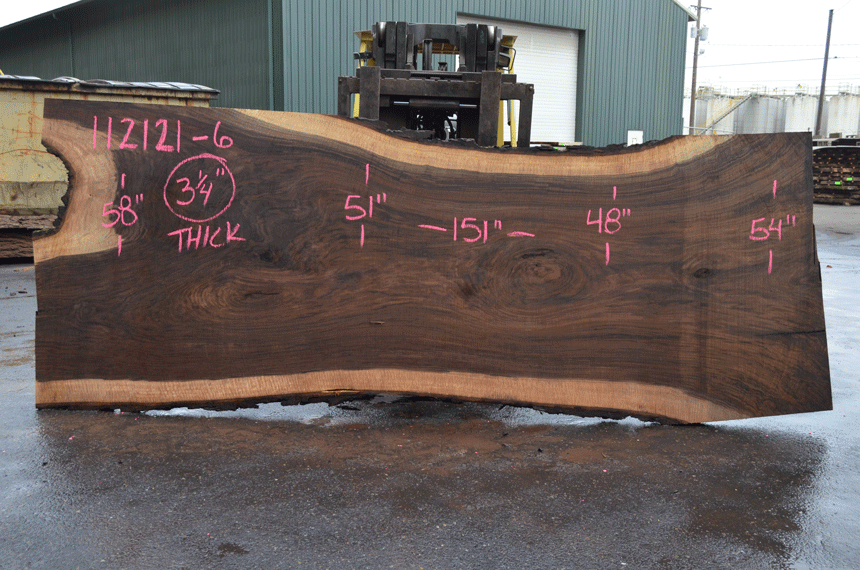 Oregon Black Walnut Slab 112121-06