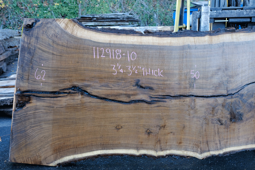 112918-10 Oregon Black Walnut Slab – Goby Walnut Products, Inc