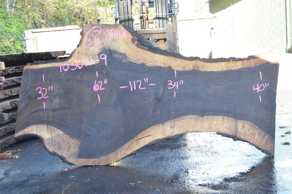 Oregon Black Walnut Slab 103021-09